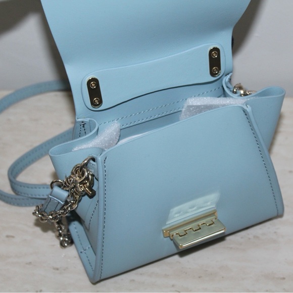 ZAC Zac Posen Blue Eartha Iconic Top Handle Mini Crossbody Bag - Picture 12 of 16